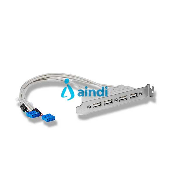 BRACKET ADAPTADOR CABEZAL DE 4 PUERTOS USB 2.0 CON CONEXION A PLACA BASE 2X IDC10 - STARTECH.COM MOD. USBPLATE4