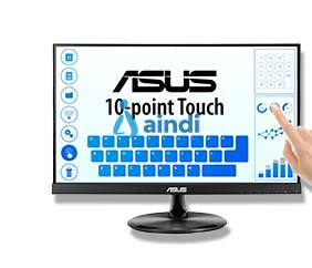 ASUS VT229H. Diagonal de la pantalla: 54,6 cm (21.5"), Resolución de la pantalla: 1920 x 1080 Pixeles, Tipo HD: Full HD, Tecnología de visualización: 