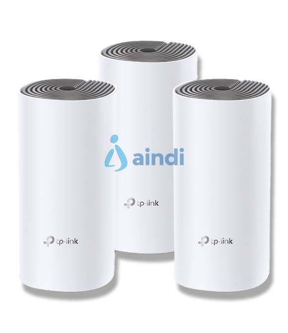 ROUTER TP-LINK DECO E43-PACK 3 PIEZAS AC1200 WHOLE-HOME SISTEMA EN MALLA WI-FI PARA EL HOGAR DUAL-BAND 802.11AC/N/A 2 PUERTOS WAN/LAN 10/100MBPS, 1 PUERTO DE ALIMENTACION 2 ANTENAS INTERNAS