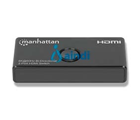 Manhattan 207997 Switch HDMI 2.1 8K 60Hz 4K con Ancho de Banda 48 Gbit/s