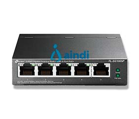 TP-LINK TL-SG1005P V1 Switch no administrable TL-SG1005P de 5 puertos 10/100/1000 Mbps con 4 puertos PoE+