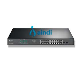 TP-LINK TL-SG1218MP Switch no Administrable TL-SG1218MP, Negro, 16 puertos