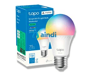 Foco inteligente TP-Link Tapo L535E RGB multicolor compatible con Matter sin hub
