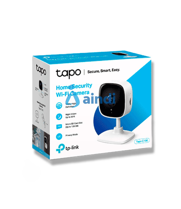 CAMARA IP TP-LINK TAPO C100 INALAMBRICA CAMARA VIGILANCIA WIFI 1080P FULL HD VISION NOCTURNA Y DETECCION DE MOVIMIENTO AUDIO DE 2 VIAS Y RANURA TARJETA MICRO SD