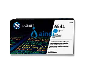 HP Cartucho de tóner original LaserJet 654A cian