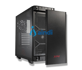 XPG Invader Gabinete Gamer Black Cristal Templado ATX USB 3.0 Audio HD INVADER-BKCWW