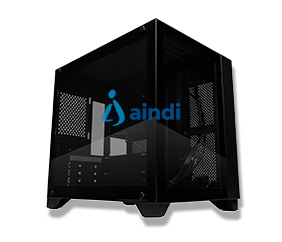Game Factor CSG570 Gabinete gamer mATX Fishtank, doble cristal, USB 3.0, negro | CSG570