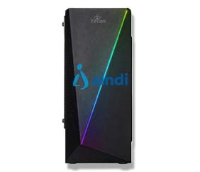 Yeyian YCH-LAR01BK Gabinete Gaming Crescent Master Media Torre ATX Micro ATX y Mini ATX, compatible con fuente ATX y GPU de 325 mm