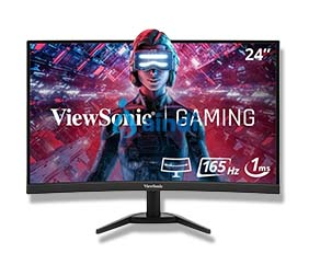 ViewSonic VX2418C Monitor gamer curvo 24 pulgadas Full HD 165 Hz 1 ms - VX2418C