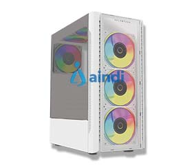 Acteck Gabinete Gamer Media Torre DragonFly Crystal GM745 Panel Izq Cristal + Frente Cristal / Azender Blanco BR-935975