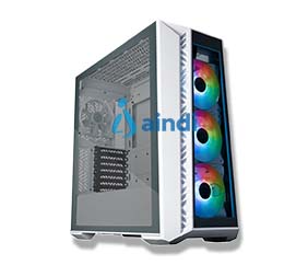 COOLER MASTER MasterBox MB520 ARGB con ventana, panel frontal de vidrio templado y 3 ventiladores CF120 ARGB | MB520-WGNN-S01