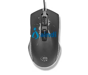 Manhattan 190220 Mouse óptico gaming de 7 botones, 7200 DPI, LED RGB