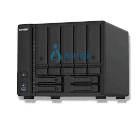 Nas qnap ts-h973ax-8g/ 9 bahias /5 de 3,5 4 de 2,5/nucleo cuadruple 2.2ghz/8gb ddr4 sodimm hasta 64gb/2 pto 2,5 gbe/1 pto 10 gbe /usb 3.2 x3/ hotswap/ no incluye discos/ amd