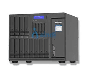 Nas qnap tvs-h1688x-w1250-32g/ 16 bahias /12 de 3,5 4 de 2,5 ssd/seis nucleos 3.3ghz/32gb ddr4 hasta 128gb/4 pto 2,5 gbe/2 pto 10 gbe /usb 3.2 x2/ hotswap/ no incluye discos/ intel® xeon