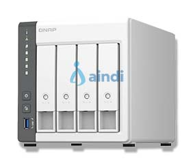 NAS QNAP TS-433-4G - Servidor de Almacenamiento en Red de 4 Bahías - Núcleo Cuádruple 2.0 GHz - 4GB DDR3