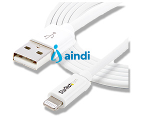 StarTech.com Cable de 2m Lightning de 8 Pin a USB A 2.0 para Apple iPod iPhone 5 iPad - Blanco. Longitud de cable: 2 m, Conector 1: Lightning, Conecto
