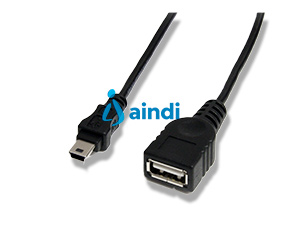 CABLE DE 30CM CONVERTIDOR USB 2.0 - USB A A MINI USB B (HEMBRA / MACHO) - STARTECH.COM MOD. USBMUSBFM1 - NEGRO