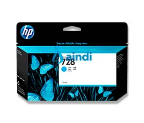 HP Cartucho de Tinta 728 DesignJet Cian 130 ml F9J67A para Formato Amplio
