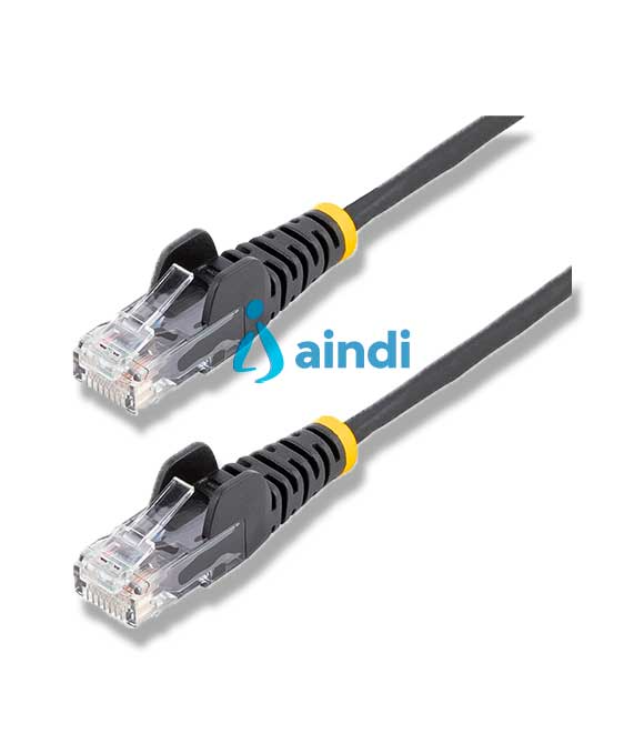 Cable de Red Ethernet Cat6 Delgado Snagless de 30 cm - Negro - StarTech.com Mod. N6PAT1BKS