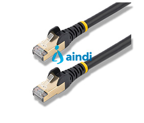 StarTech.com C6ASPAT3BK Cable de red Cat6A Ethernet negro de 1 m con RJ45 snagless blindado PoE 100W