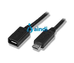 StarTech.com USBUBEXT50CM Cable de 50cm Micro USB de extensión macho a hembra USBUBEXT50CM