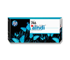 HP Cartucho de tinta DesignJet 746 de 300 ml, rojo cromático