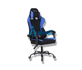Silla Gamer Xzeal XZ20 Tela Foam Reclinable 140° Base de Metal Piston Clase 3 115Kgs Brazos Fijos Negro-Azul