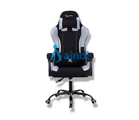Silla Gamer Xzeal XZ20 Tela Foam Reclinable 140° Base de Metal Piston Clase 3 115Kgs Brazos Fijos Negro-Gris
