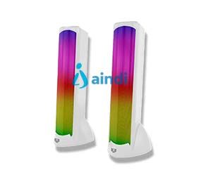 Bocina gamer Balam Rush Glimm Tower BG575 alámbrica USB Bluetooth conexión 3.5 mm sonido estéreo 10 W iluminación LED blanco BR-936989