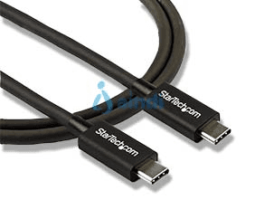 Cable thunderbolt 3 de 0.8m - 40gbps - certificado - activo - compatible usb-c - entrega de potencia pd 100w (tblt34mm80cm) - startech.com mod. tblt34mm80cm