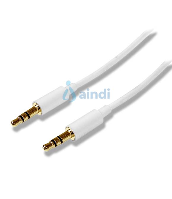 CABLE DE 2 METROS SLIMLINE DELGADO DE AUDIO ESTÉREO MINI JACK PLUG 3.5MM TRRS - BLANCO - MACHO A MACHO - STARTECH.COM MOD. MU2MMMSWH
