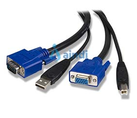 Cable KVM 1.8m StarTech.com SVUSB2N1_6 VGA/USB A-B HD15 2 en 1