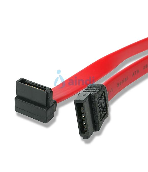 CABLE SATA 0.45M ACODADO EN ÁNGULO RECTO - ROJO - 18IN PULGADAS CABLE SERIAL ATA - STARTECH.COM MOD. SATA18RA1