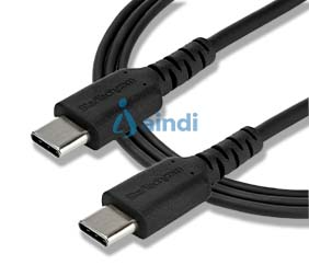 StarTech.com RUSB2CC2MB Cable de carga USB-C a USB-C de 2 m, carga rápida y sincronización, 60W, negro