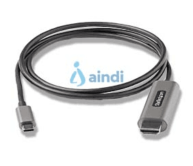 Cable usb-c a hdmi de 1m 4k 60hz con hdr10 - adaptador de video ultra hd usb tipo-c a hdmi 2.0b