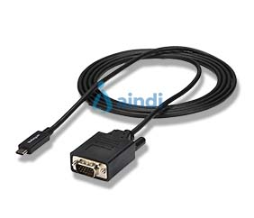 StarTech.com CDP2VGAMM2MB Cable USB-C a VGA de 2 m 1920x1200 Negro