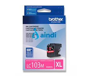 Brother LC103M cartucho de tinta 1 pieza(s) Original Alto rendimiento (XL) Magenta