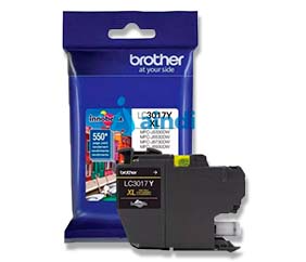 CARTUCHO DE TINTA AMARILLO BROTHER LC3017Y RENDIMIENTO 550 PAGINAS AL 5 DE COBERTURA