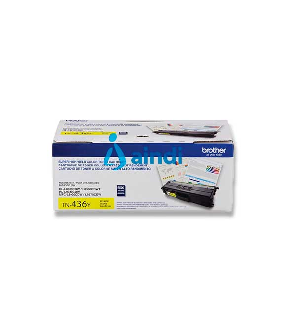 TONER BROTHER AMARILLO TN436Y PARA RENDIMIENTO DE 6500 PAGINAS AL 5 POR CIENTO DE COBERTURA