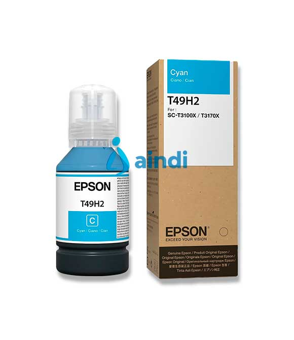 CARTUCHO EPSON MODELO T49H CYAN, PARA T3170X (140 ML)