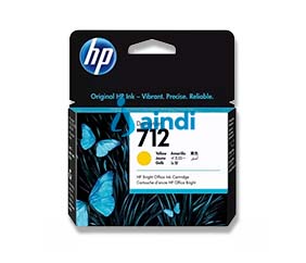 HP Tinta LF DesignJet 712 Amarillo 29 ml 3ED69A