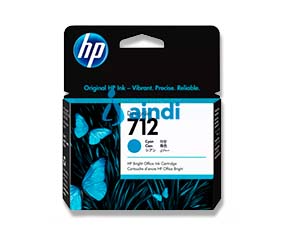 HP Tinta LF DesignJet 712 29 ml Cian 3ED67A