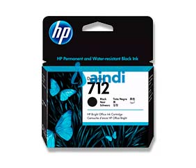 HP Tinta LF DesignJet 712 Negro 38ml 3ED70A