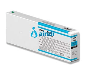 Cartucho epson modelo t55k ultrachrome hd / hdx cyan claro, para plotter p6000/ p7000/ p8000/ p9000 (700 ml)