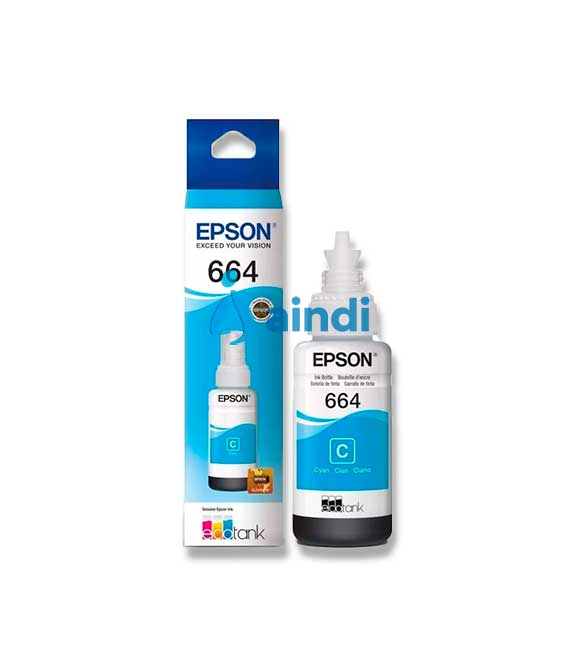 CARTUCHO EPSON MODELO 664 CYAN, PARA L110, L200, L210, L350, L355, L555, L300, L1300