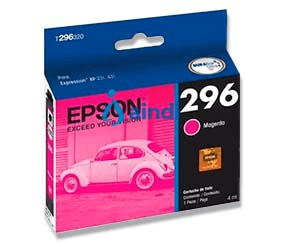 Cartucho de Tinta Epson Modelo 296 Magenta para Impresoras XP-231 y XP-431