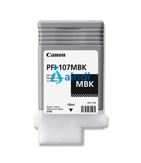 TANQUE DE TINTA CANON NEGRO MATE PFI-107 MBK 130 ML PIGMENTADA COMPATIBLE CON 680/685/780/785