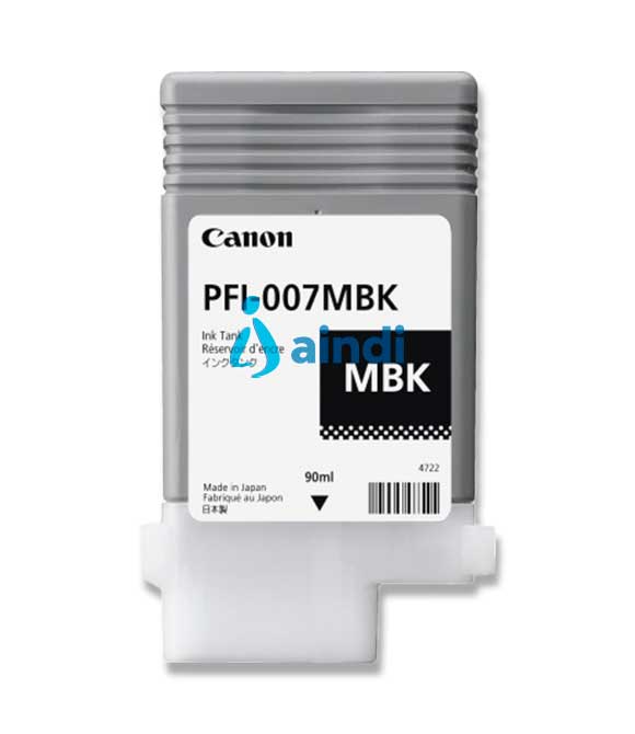 TANQUE DE TINTA CANON NEGRO MATE PFI-007MBK 90ML, COMPATIBLE CON IMAGEPROGRAF 670E