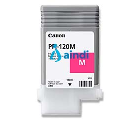TANQUE DE TINTA CANON PFI-120 M MAGENTA RENDIMIENTO 130 ML, COMPATIBLE CON TM-200, TM-205, TM-300, TM-305.