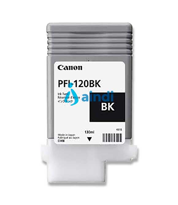 TANQUE DE TINTA CANON PFI-120 BK NEGRO RENDIMIENTO 130 ML, COMPATIBLE CON TM-200, TM-205, TM-300, TM-305.